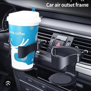 Universal Adjustable Car Cup Holder Expander - 2-in-1 Multifunctional Drink Holder - Large Bottle Adapter with 360° Rotating Base