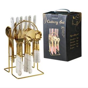 stainless steel 24 pieces cutlery set 