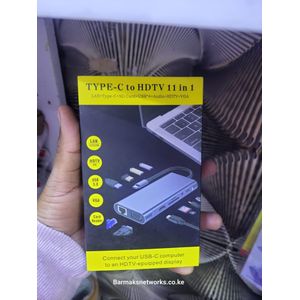 USB Type-C to HDMI 11-in-1 Multiport Hub Adapter – 4K, VGA, LAN, USB 3.0, SD Card