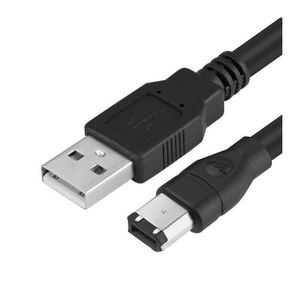 Firewire to USB Adapter Cable 6-Pin IEEE 1394 Male to USB 2.0 Male Converter 