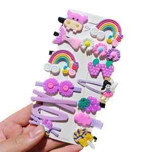 Barbie Girl Cartoon-Themed Hair Accessories Set – Cute Kids Hair Clips, Bands & Bows Collection