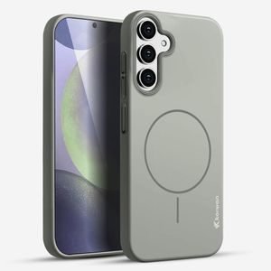 Grey Skin Touch Ultra-Slim Magnetic Protective Case for Samsung Galaxy S24 Plus – Luxurious Matte Finish, Shock-Resistant, Lightweight, Wireless Charging Compatible