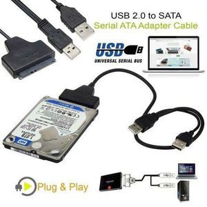 Classic USB To SATA CABLE 2.5" Adapter Cable For SSD HDD Hard Disk Reader