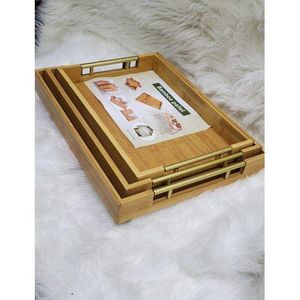 A set of 3 Bamboo Trays