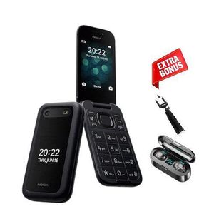 Nokia 2660 Flip Mobile Phone Classic - 4G-Dual SIM-Long Battery Life TA-1474 - Black