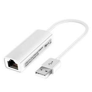 USB Wired Ethernet External Driver-Free Network Adapter / USB to 100Mbps RJ45 Port / White