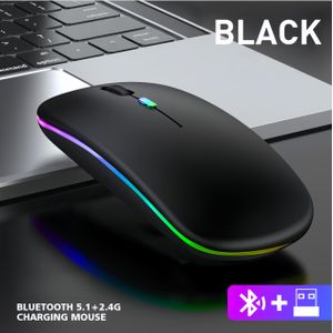 Dual-mode mouse with multiple colors to choose from. Mouse supports Bluetooth 5.2 + 2.4G USB interface, equipped with RGB LED, rechargeable