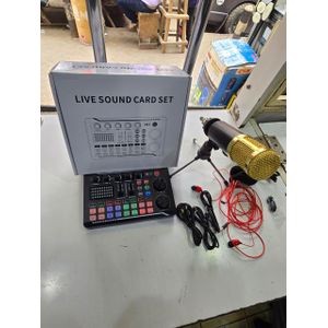 Professional Recording Kit, Music Podcast Mixer, Condenser Microphone Set