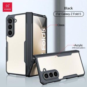 Samsung Galaxy Z Fold 5 Xundd Clear Beatle Slim Phone Case With Hard Pc Back Soft Tpu Edges Hinge Non-Yellowing Shockproof Protective Cover, Protective Phone Case