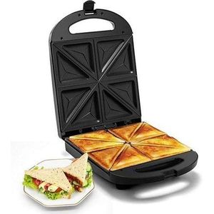 Sokany 4 Slice Sandwich Maker With Cool Touch Handle, Non-Stick Plate, Automatic Temperature Control, Power On/Off Indicator, Bread Toaster