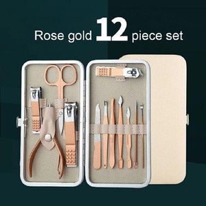 12Pcs Professional Stainless Steel Nail Clipper Set Decoration Foot Scisso
