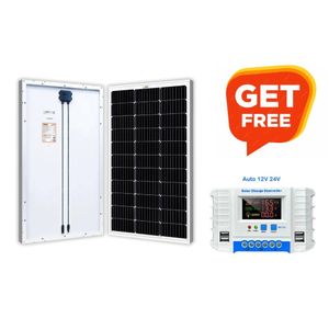 Sunlight Solar  250 Watts Solar Panel 250Watts Monocrystalline All Weather Solar Panel + Free 40A Solar Charge Contoller 40AH PWM Solar Charge Controller 