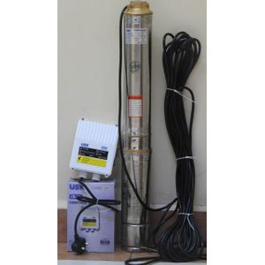USK Unitech 4SDM313 1HP Submersible Water Pump - With Control Box & Cable. Borehole Submersible Pump