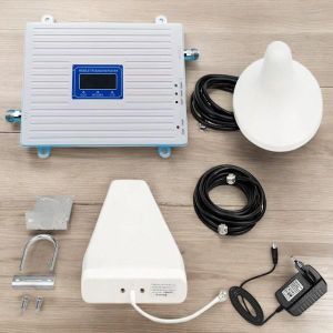 2G 3G 4G Mobile GSM Signal Booster Amplifier, Tri-Band 900/1800/2100MHz, Wide Coverage, Indoor Home & Office Use   