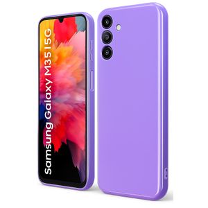 Soft Silicone Slim Fit Cover Anti-Scratch Shockproof Case for Samsung Galaxy M35 - Purple
