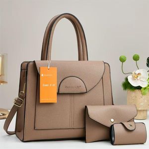 3 pieces PU Leather Women & Ladies Official Handbags & Purse Set bags 