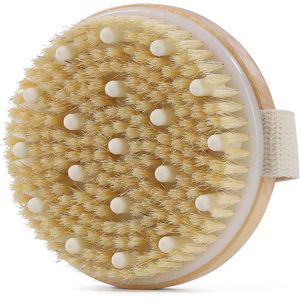 Round Dry Exfoliating Brush with Massage Nodes