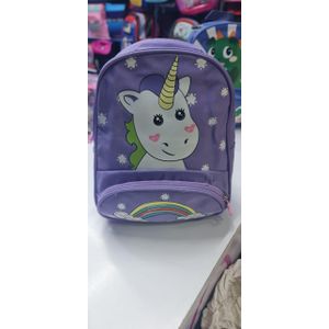 Children’s School Backpack – Purple Unicorn Rainbow Design