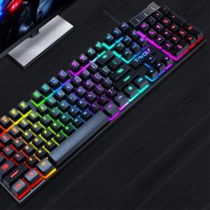 T20 104-Keys Optical RGB Backlight Keyboard USB Wired Gaming Keyboard for PC Computer Desktop Laptop
