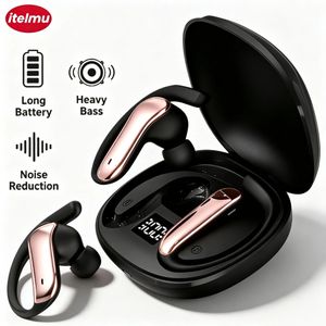 MingDe era Wireless Earbuds Bluetooth 6.0 in-Ear Bluetooth Headphones, Wireless Ear Hook Earbuds with ENC Noise Cancelling Mic, Comfortable Sports Headset with Long Battery Life for Running, Gym, Driving & Daily Use