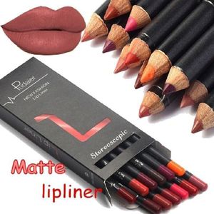 6 pcs Long lasting matte lip liner pencil
