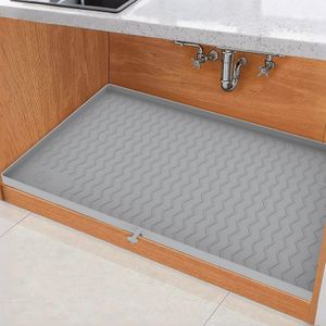 Silicone Waterproof Under-Sink Shelf Mat – Trim-to-Fit Cabinet Protector