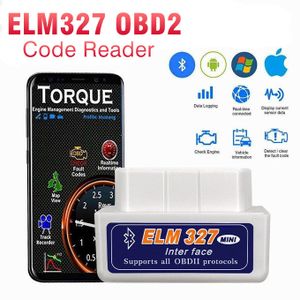 Obd V2.1 Mini Elm327 Obd2 Bluetooth Auto Scanner Obdii 2 Car Elm 327 Tester  Diagnostic Tool For Android Windows Symbian In Stock