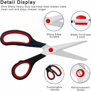 MULTI PURPOSE ULTRA SHARP STAINLESS STEEL SCISSORS HOUSEHOLD CRAFTS OFFICE HOME CLOTHING TOOL CUTS SUPPLIES KITCHEN SCISSORS TAILORS SCISSORS HOME SCIENCE PRACTICAL SCISSORS 