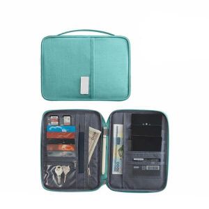 Travel Passport and Document Organizer – Family Size Multifunctional Oxford Cloth 25.5x2x18.5cm