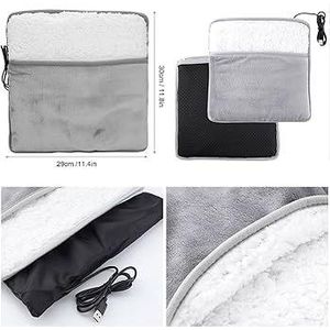 Random Electric USB Feet Warmer Pocket – Grey, 30x30cm – Portable & Cozy