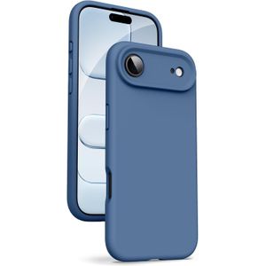 Soft Flexible Silicone Case for Apple iPhone 17 Air, Shockproof Anti-Scratch Slim TPU Protective Back Cover (Blue)