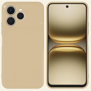 Soft Silicone Slim Fit Cover Anti-Scratch Shockproof Case for TECNO Spark 40 - Beige