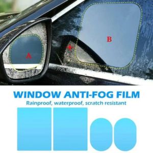 4PCS Anti-Fog Mirror Protective Film Rainproof & Clear Shield for Window and Side Mirror