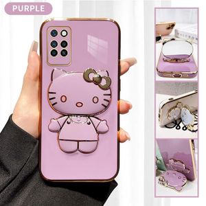 Compatible with Xiaomi 14 Case with Plating Creative Astronaut Cartoon  Holder Pink, Xiaomi 14 Phone Case Silicone Shockproof Stand Soft TPU  Protective