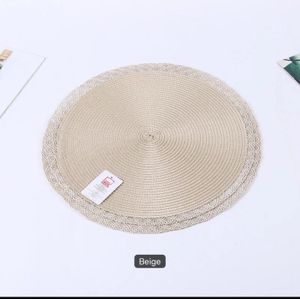 Un Branded Beige High quality,Luxurious unique  wooven table mats
