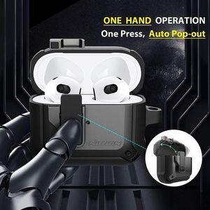 Nilkin AirPods Pro Case Upgraded Pop-up AirPods Pro Armor Shockproof Airpods Case Cover Rugged Hard-shell Case Compatible With Apple AirPods Pro