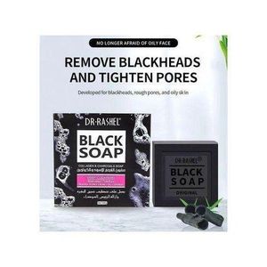 Dr. Rashel Black Soap With Collagen & Charcoal, Acne Treatment & Oil Control - 100g