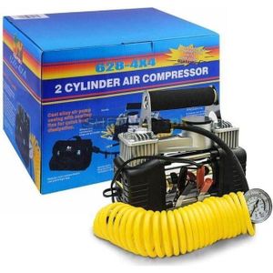 Heavy Duty Portable DC 12V Electric Car Tyre Inflator Pump Auto Car Pump Air Compressor Pressure Digital Car Compressor with Double Cylinder 