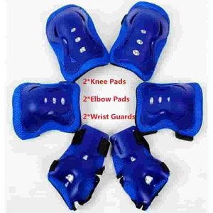 Full Protection Blue Skating Cycling Guards with Knee, Hand and Elbow Pads 