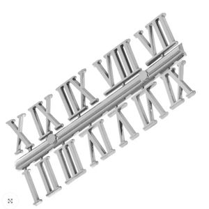 Resin Clock numbers Roman -Silver