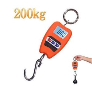 200kg Mini Digital Crane Scale - Portable Handheld Hanging Scale for Farms & Fishing