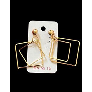 Forged Diamond Shaped Earrings