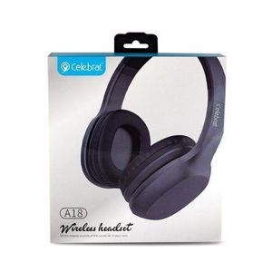 Celebrat A18 Wireless Bluetooth Headphone headset With Extra Bass AND MIC AUX PORT - Black