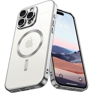 For iPhone 16 Pro Max MagSafe Case with Camera Lens Protector,Full Protection Clear Magnetic Case Compatible with MagSafe Elegant Anti-Scratch Case Cover for iPhone 16 Pro Max