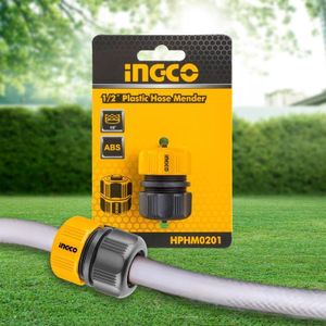 Ingco Hose Connector 1/2" Pipe Plastic Hose Mender 1/2" 2 Hose Pipes Connector Hose Pipe Extender