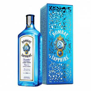 Bombay Sapphire Dry Gin, 750ml, Premium Dry Gin, Smooth & Refreshing, Perfect for Tonic & Cocktails
