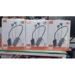 F-06 Sports Wireless Neckband Headset – Magnetic Earbuds with Memory Card Support Black