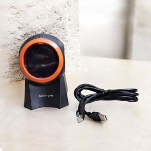 Main-one Easily Mountable Retail Shops 1D & 2D Desktop Table Mount Laser Barcode Scanner Reader