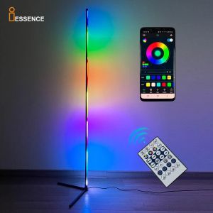 Floor Lamp with RGB LED Color Modes, Music Sync, and Remote Control – Perfect for Mood Setting in Bedroom and Living Room