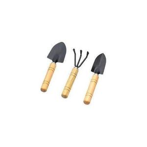 3-Piece Mini Indoor Gardening Tool Set for your home garden/ children garden use - Rustproof Iron & Solid Wood Shovel, Spade, and Rake for Succulents & Potted Plants